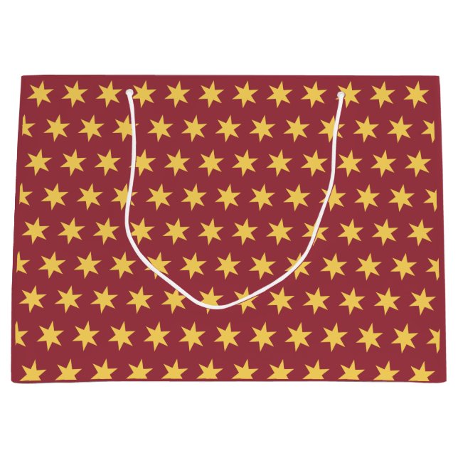 Stars Mönster Trending Färg Maroon Guld (Framsidan)