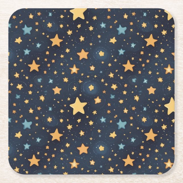Stars mönster underlägg papper kvadrat (Framsidan)