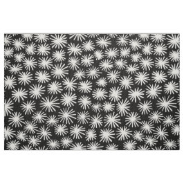Stars Mönster - vit på svart Tyg