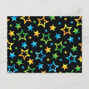 Stars mönster vykort