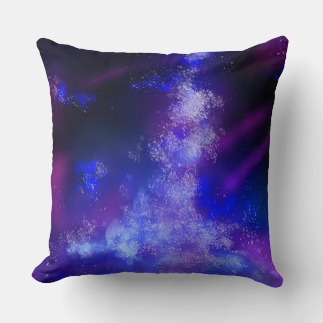 Stars Night Himmel Midnight Blue Milky Way Kudde (Framsida)