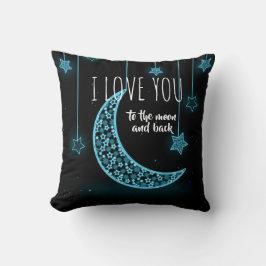 Stars och Måne med citat Kudde