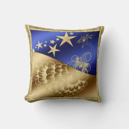 Stars och Peacock Dekorativ kudde