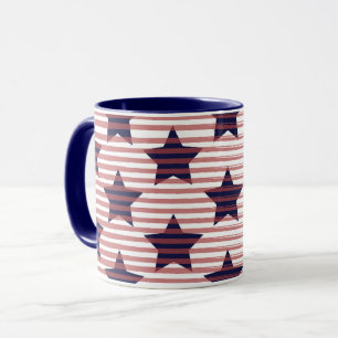 Stars och stripes 4:e juli Amerika-Chicen Mugg