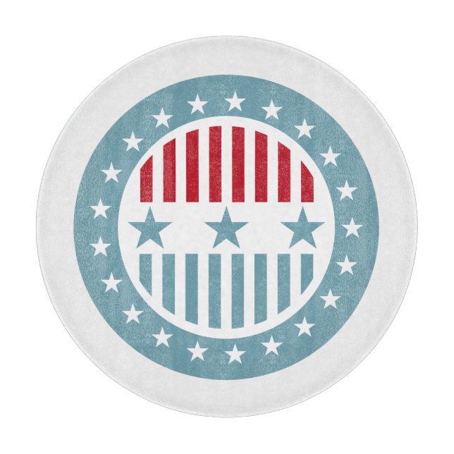 Stars och stripes 4:e juli Glasstyckningsanläggnin (Framsidan)