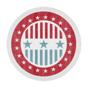 Stars och stripes 4:e juli Glasstyckningsanläggnin