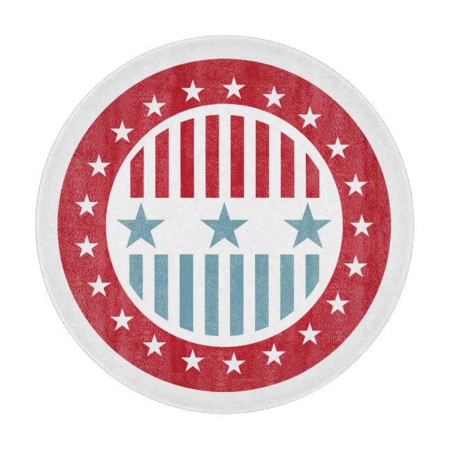 Stars och stripes 4:e juli Glasstyckningsanläggnin (Framsidan)