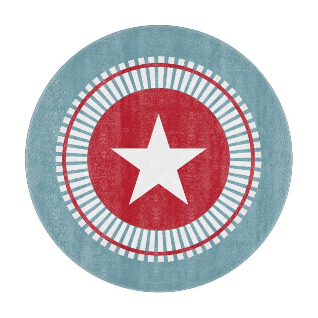 Stars och stripes 4:e juli Glasstyckningsanläggnin (Framsidan)