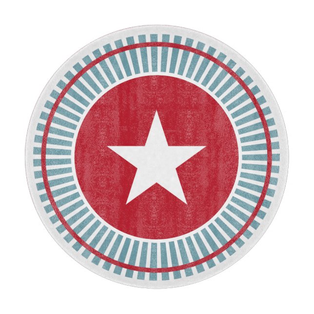 Stars och stripes 4:e juli Glasstyckningsanläggnin (Framsidan)