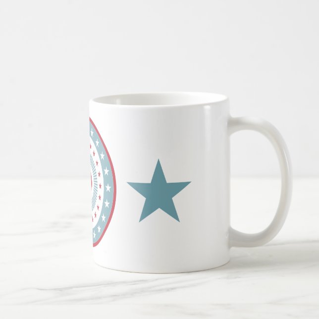 Stars och stripes 4:e juli Kaffe Mugg (Höger)