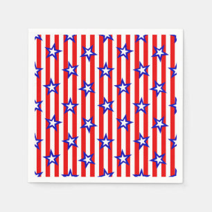 Stars och stripes 4:e juli Napkins Pappersservett