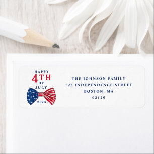 Stars och stripes 4 juli Adress Returadress Etikett
