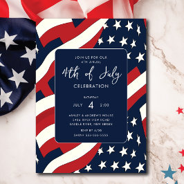 Stars och stripes 4 juli inbjudningar
