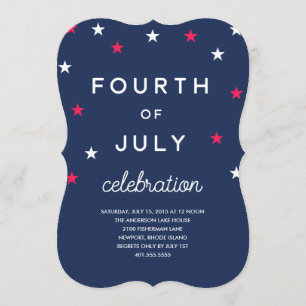Stars och stripes 4 juli inbjudningar
