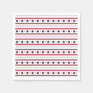 Stars och stripes 4 juli pappersservett