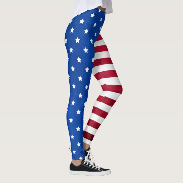Stars och stripes-American Flagga av Shirley Taylo Leggings (Höger)