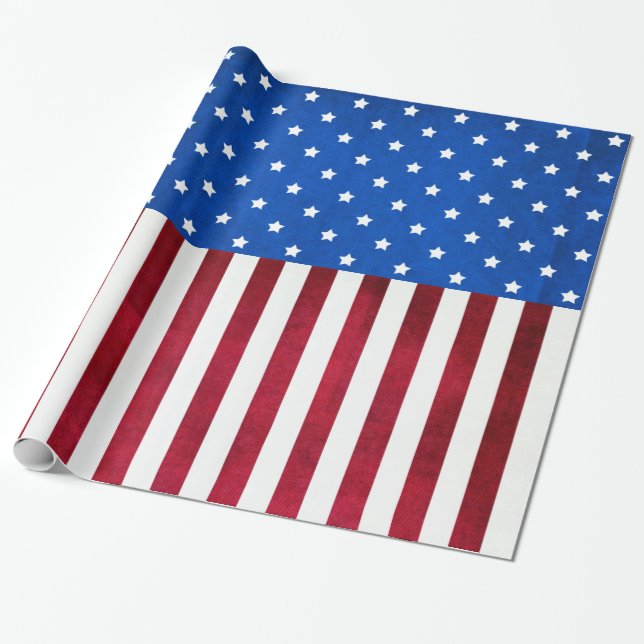Stars och stripes-American Flagga av Shirley Taylo Presentpapper (Utrullad)