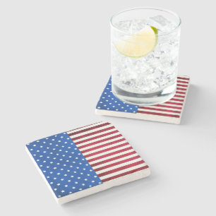 Stars och stripes-American Flagga av Shirley Taylo Underlägg Sten
