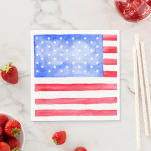 Stars och stripes American Flagga Pappersservett