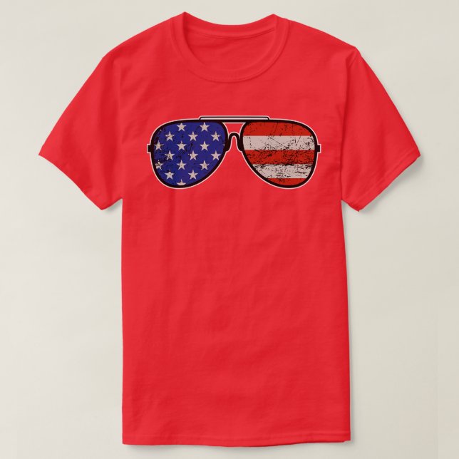Stars och stripes American Sunglasses Gift T Shirt (Design framsida)