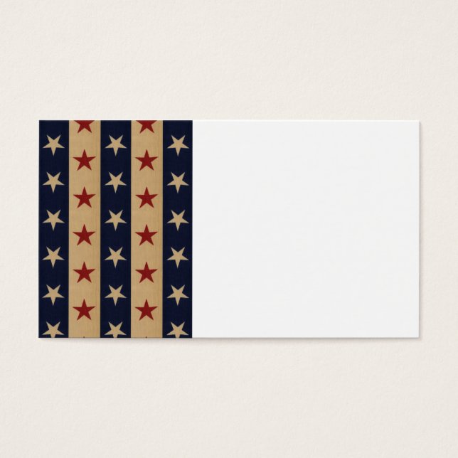 Stars och stripes Americana Visitkort (Framsidan)