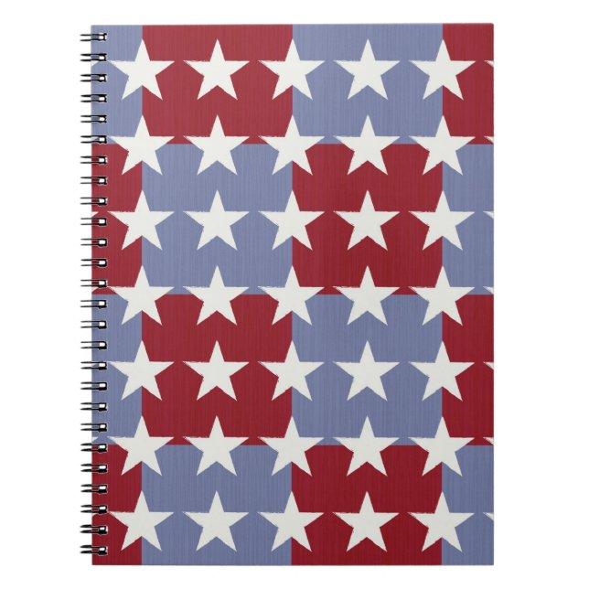 Stars och stripes anteckningsbok med spiral (Framsidan)