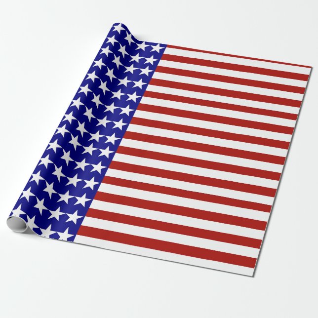 Stars och stripes-bakgrund presentpapper (Utrullad)
