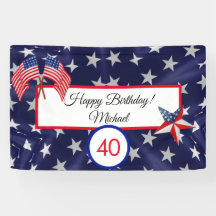 Stars och stripes-banderollen Grattis på födelseda