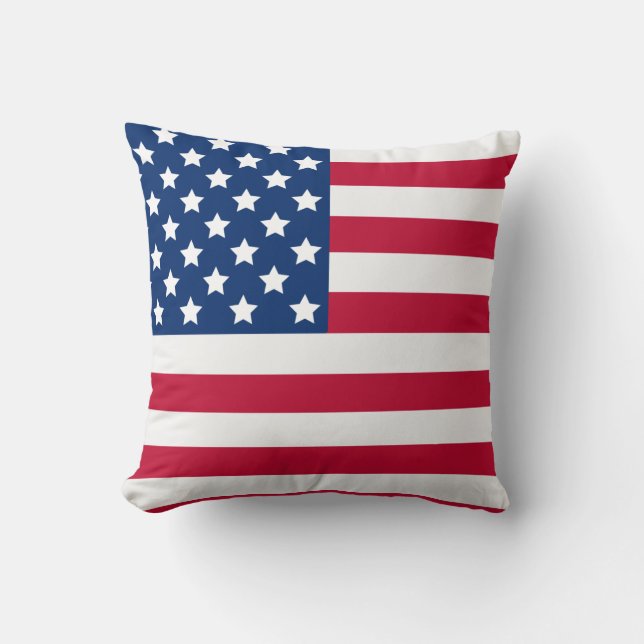 Stars och stripes Classic Patriotic USA flagga Kudde (Framsida)