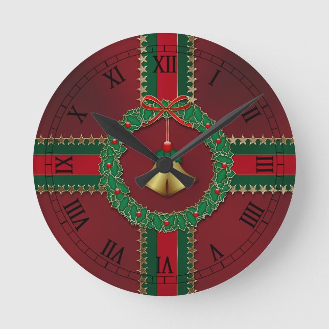 Stars och stripes Clock Rund Klocka (Framsida)