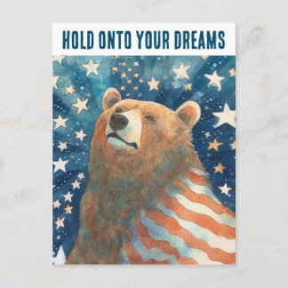 Stars och stripes Dreamer Bear Vykort