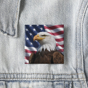 Stars och stripes Eagle Knapp