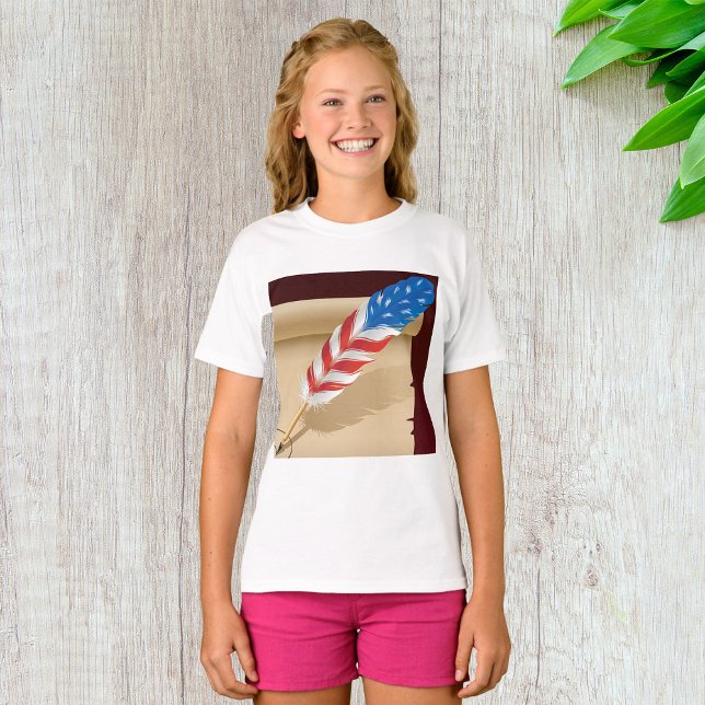 Stars och stripes Feather T Shirt (Skapare uppladdad)