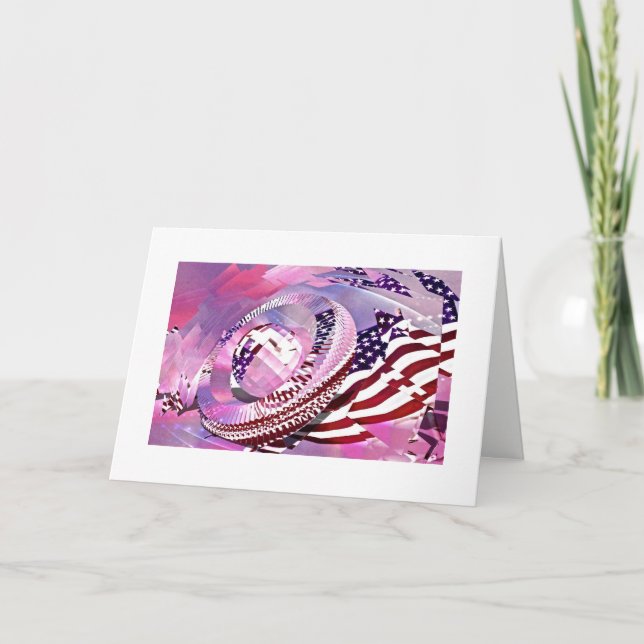 Stars och stripes för hälsningskort kort (Framsida)