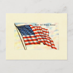 Stars och stripes för juli 4:e Flagga Vykort