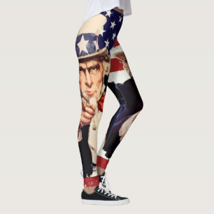 Stars och stripes för Uncle Sam Leggings