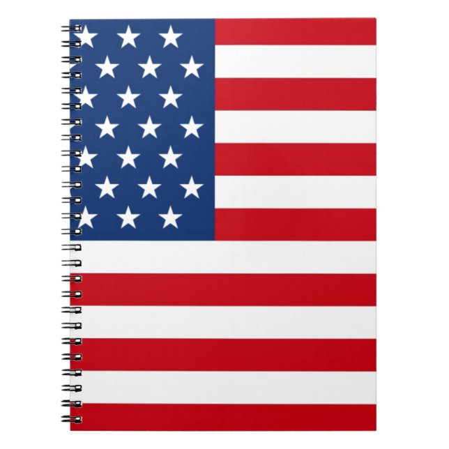 Stars och stripes Förenta staterna Anteckningsbok (Framsidan)