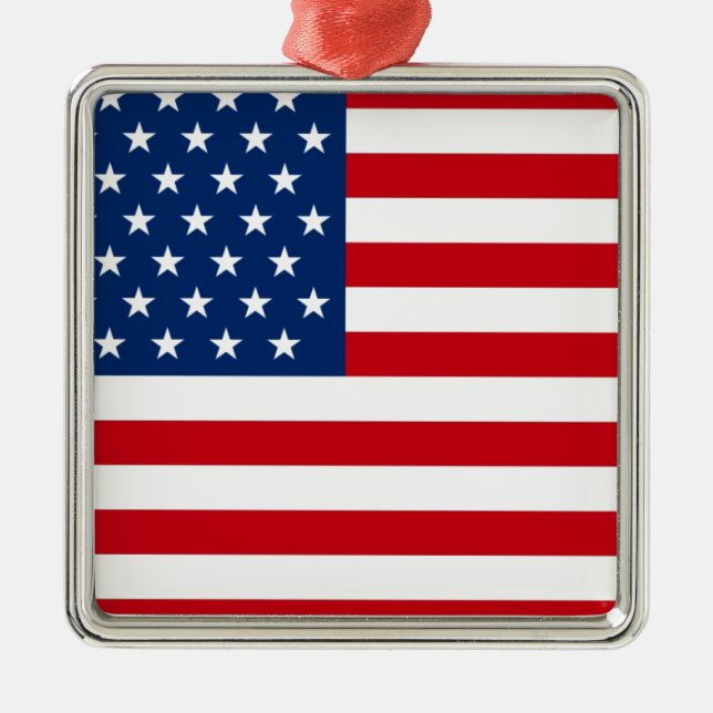 Stars och stripes Förenta staterna Julgransprydnad Metall (Framsidan)