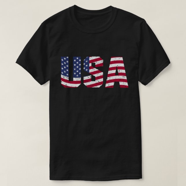 Stars och stripes Förenta staterna T Shirt (Design framsida)