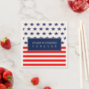 Stars och stripes Forever Pappersservett