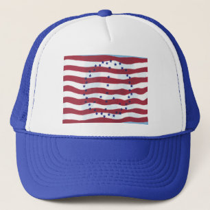 Stars och stripes Fredstecken Flagga Hats Truckerkeps