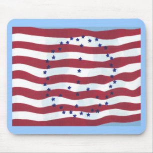 Stars och stripes Fredstecken Flagga Mousepads Musmatta