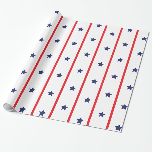 stars och stripes Independence day Presentpapper (Utrullad)