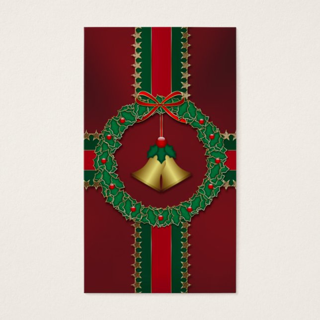 Stars och stripes jul Bokmärken Visitkort (Framsidan)