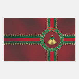 Stars och stripes julklapp rektangulärt klistermärke