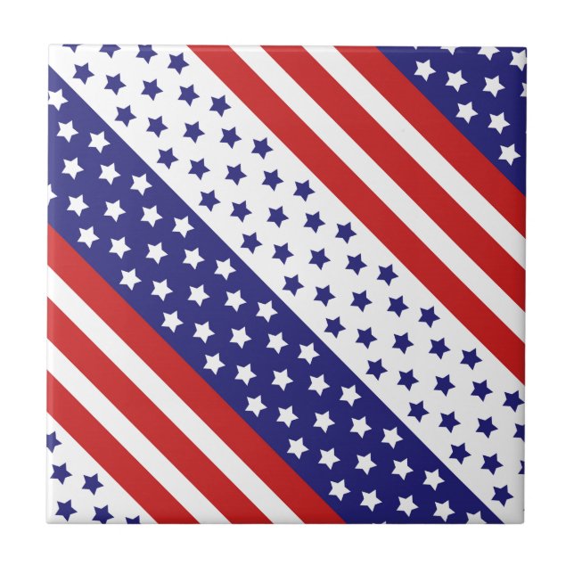 Stars och stripes kakelplatta (Framsidan)