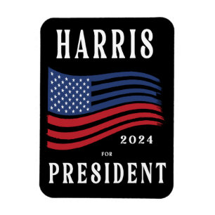 Stars och stripes Kamala Harris till president 202 Magnet
