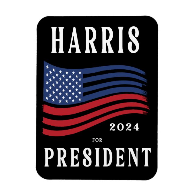 Stars och stripes Kamala Harris till president 202 Magnet (Vertikal)