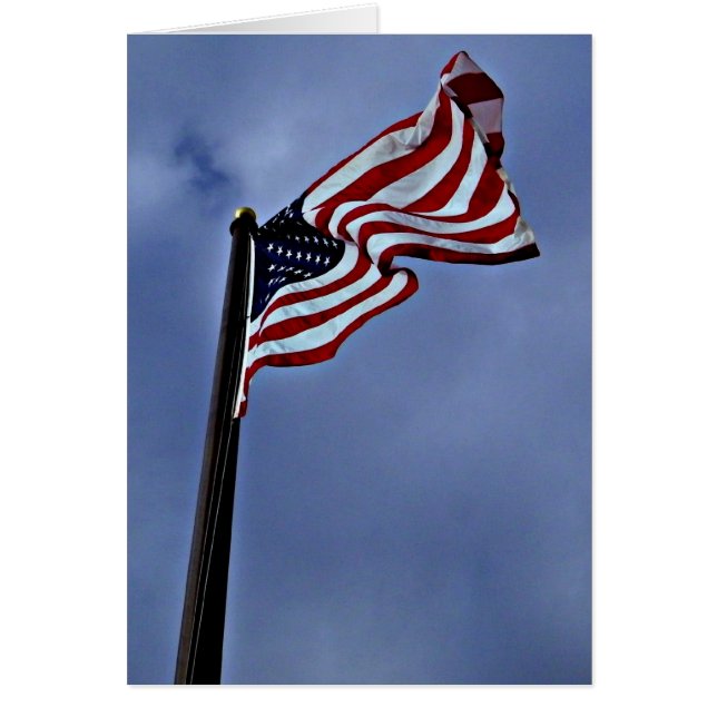 stars och stripes-kort hälsningskort (Framsidan)
