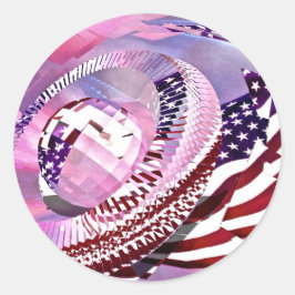 Stars och stripes kuvertförsegling och försegling runt klistermärke